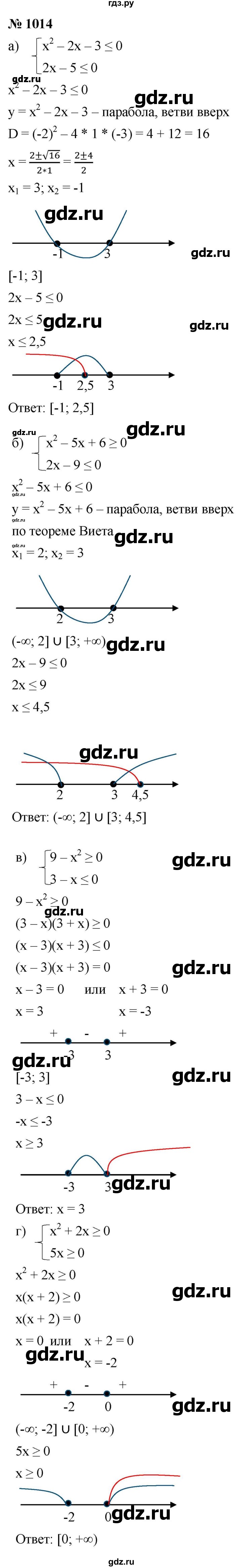 ГДЗ по алгебре 9 класс  Макарычев  Базовый уровень задание - 1014, Решебник к учебнику 2021