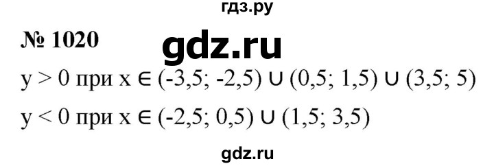 ГДЗ по алгебре 9 класс  Макарычев  Базовый уровень задание - 1020, Решебник к учебнику 2021