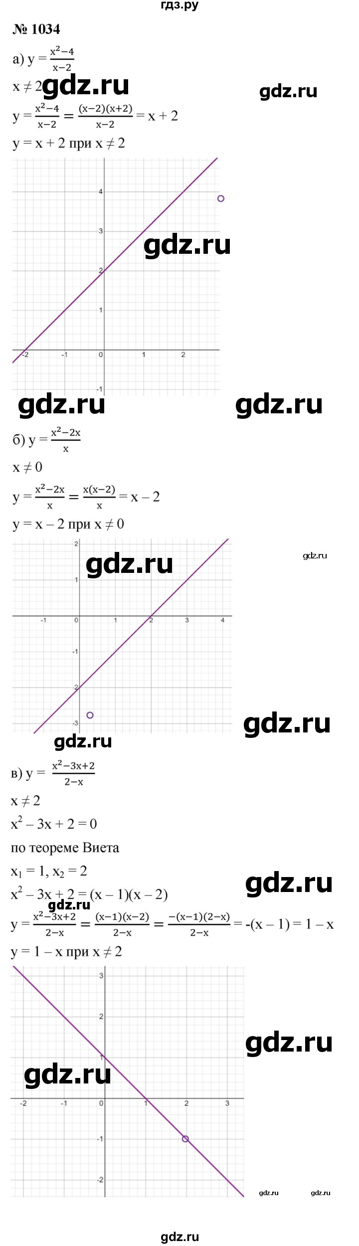 ГДЗ по алгебре 9 класс  Макарычев  Базовый уровень задание - 1034, Решебник к учебнику 2021