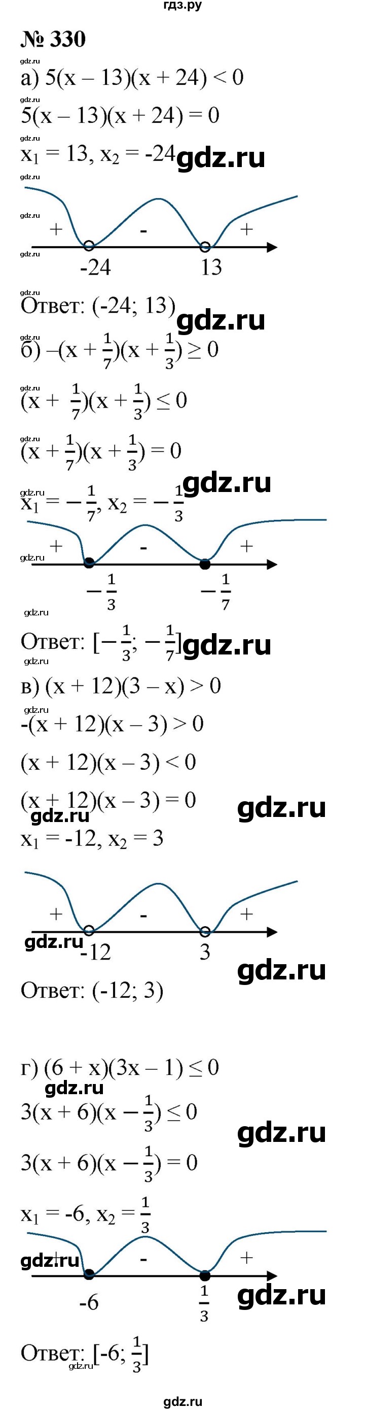 ГДЗ по алгебре 9 класс  Макарычев  Базовый уровень задание - 330, Решебник к учебнику 2021