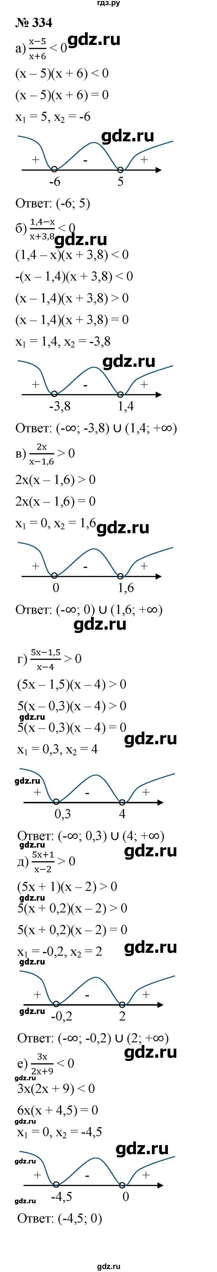 ГДЗ по алгебре 9 класс  Макарычев  Базовый уровень задание - 334, Решебник к учебнику 2021
