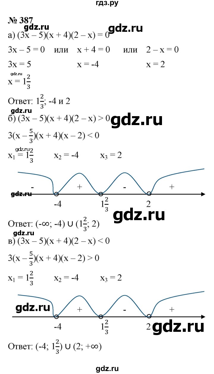 ГДЗ по алгебре 9 класс  Макарычев  Базовый уровень задание - 387, Решебник к учебнику 2021
