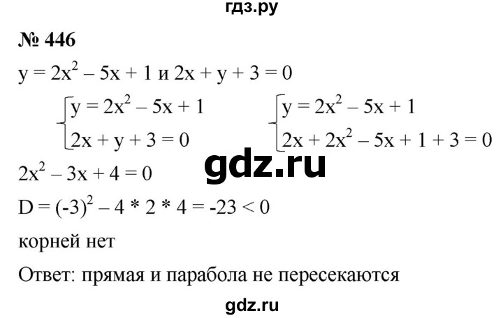 ГДЗ по алгебре 9 класс  Макарычев  Базовый уровень задание - 446, Решебник к учебнику 2021