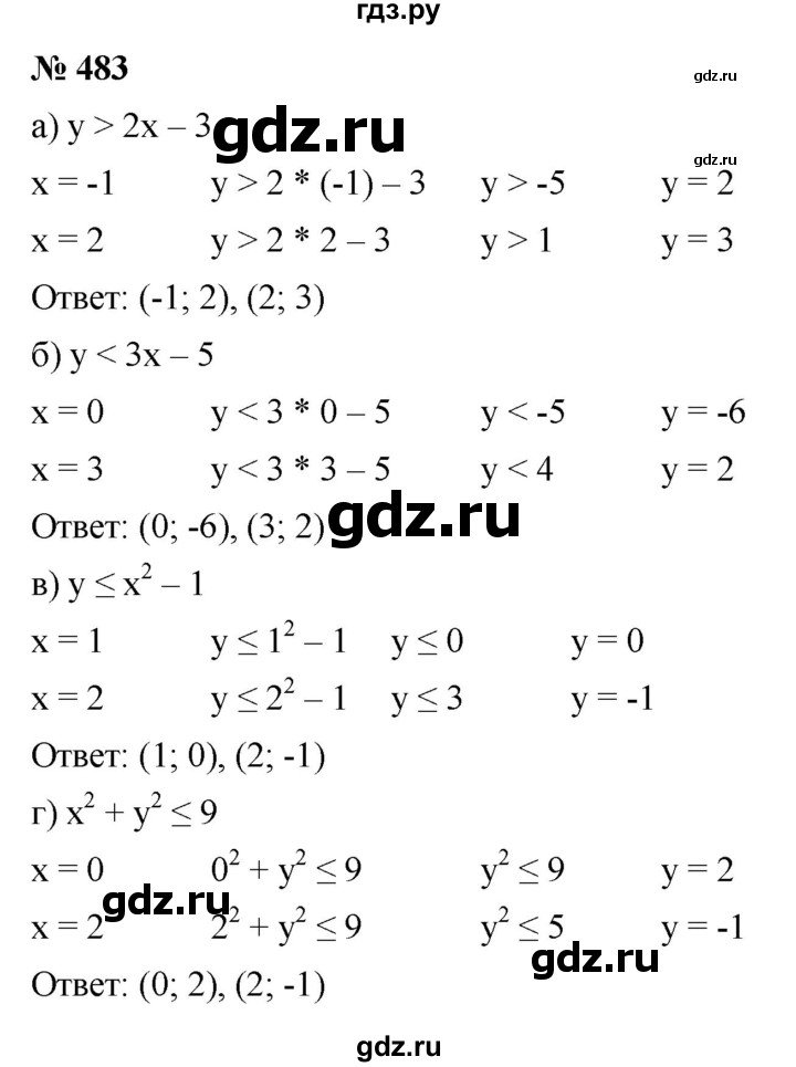 ГДЗ по алгебре 9 класс  Макарычев  Базовый уровень задание - 483, Решебник к учебнику 2021