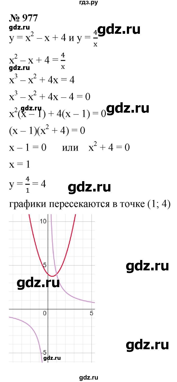 ГДЗ по алгебре 9 класс  Макарычев  Базовый уровень задание - 977, Решебник к учебнику 2021