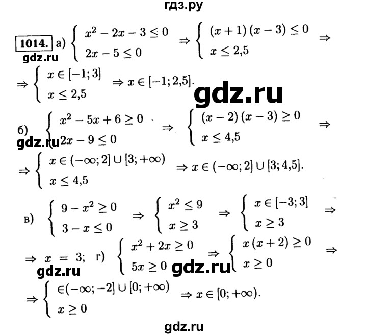 ГДЗ по алгебре 9 класс  Макарычев  Базовый уровень задание - 1014, Решебник к учебнику 2015