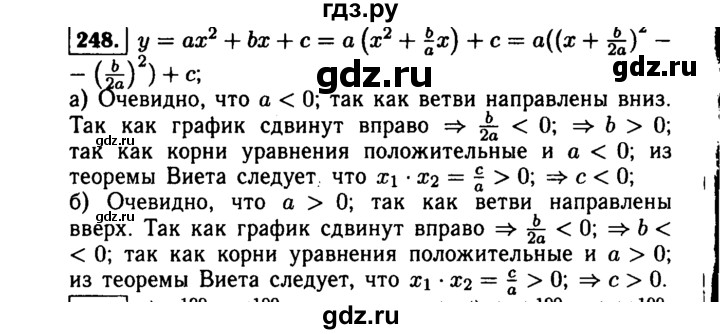 ГДЗ по алгебре 9 класс  Макарычев  Базовый уровень задание - 248, Решебник к учебнику 2015