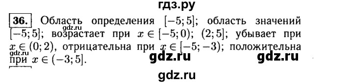 ГДЗ по алгебре 9 класс  Макарычев  Базовый уровень задание - 36, Решебник к учебнику 2015