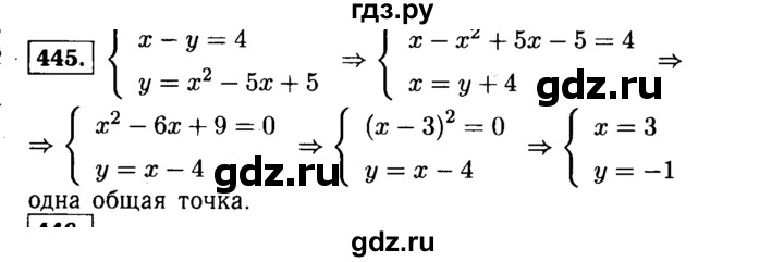 ГДЗ по алгебре 9 класс  Макарычев  Базовый уровень задание - 445, Решебник к учебнику 2015