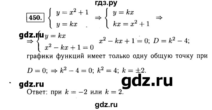 ГДЗ по алгебре 9 класс  Макарычев  Базовый уровень задание - 450, Решебник к учебнику 2015