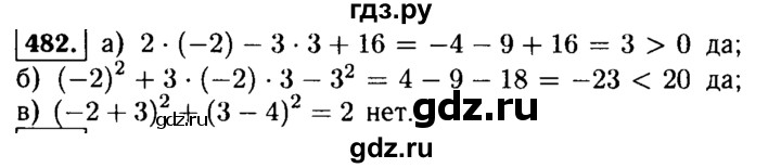 ГДЗ по алгебре 9 класс  Макарычев  Базовый уровень задание - 482, Решебник к учебнику 2015