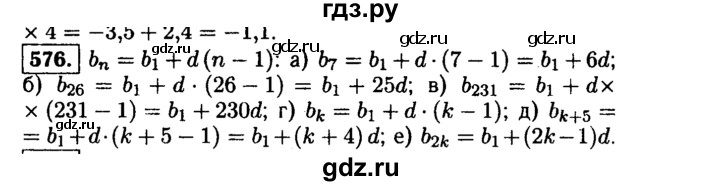 ГДЗ по алгебре 9 класс  Макарычев  Базовый уровень задание - 576, Решебник к учебнику 2015