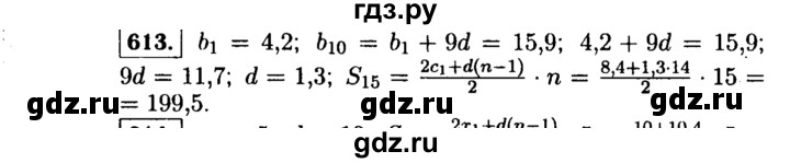 ГДЗ по алгебре 9 класс  Макарычев  Базовый уровень задание - 613, Решебник к учебнику 2015