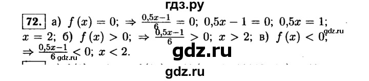 ГДЗ по алгебре 9 класс  Макарычев  Базовый уровень задание - 72, Решебник к учебнику 2015