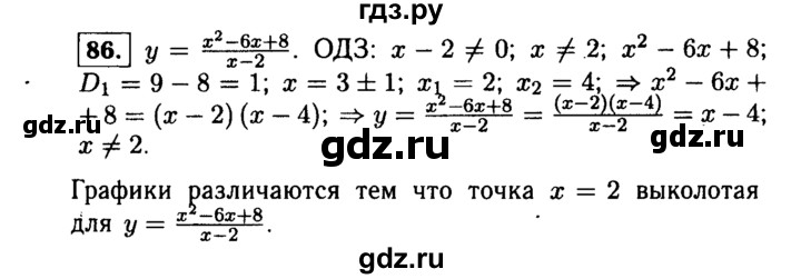 ГДЗ по алгебре 9 класс  Макарычев  Базовый уровень задание - 86, Решебник к учебнику 2015