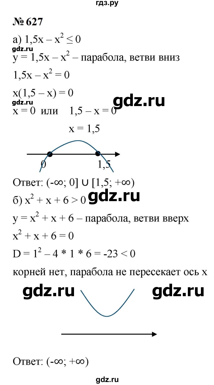 ГДЗ по алгебре 9 класс  Макарычев  Базовый уровень задание - 627, Решебник к учебнику 2023