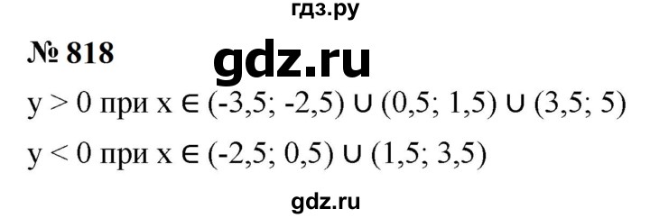 ГДЗ по алгебре 9 класс  Макарычев  Базовый уровень задание - 818, Решебник к учебнику 2023