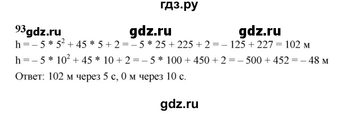 ГДЗ по алгебре 9 класс  Макарычев  Базовый уровень задание - 93, Решебник к учебнику 2023