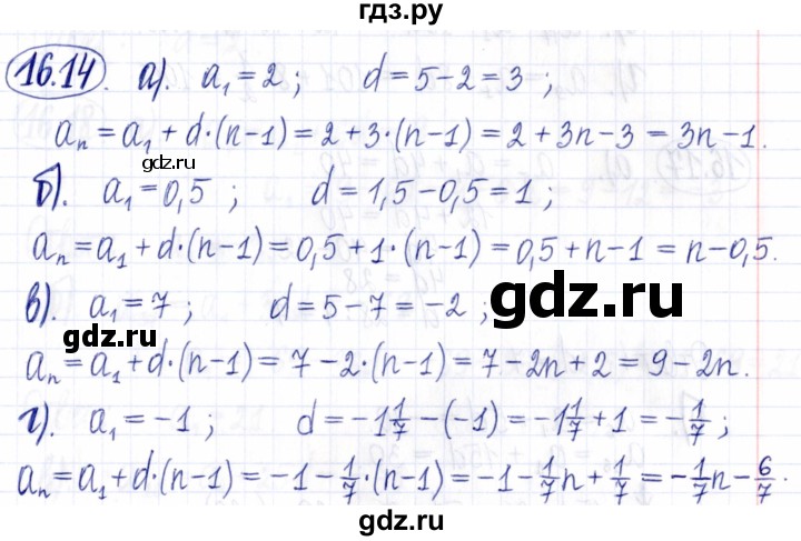 ГДЗ по алгебре 9 класс Мордкович Учебник, Задачник Базовый уровень задачник 2021 / §16 - 16.14, Решебник к задачнику 2021