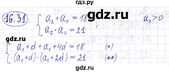 ГДЗ по алгебре 9 класс Мордкович Учебник, Задачник Базовый уровень задачник 2021 / §16 - 16.31, Решебник к задачнику 2021