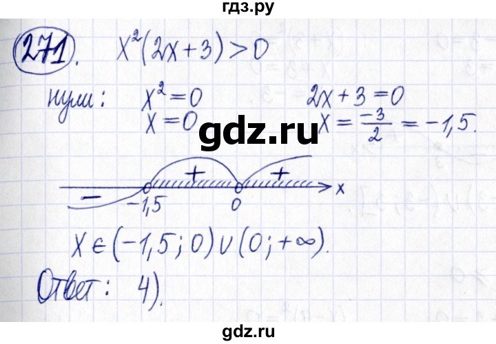 ГДЗ по алгебре 9 класс Мордкович Учебник, Задачник Базовый уровень задачник 2021 / итоговое повторение - 271, Решебник к задачнику 2021