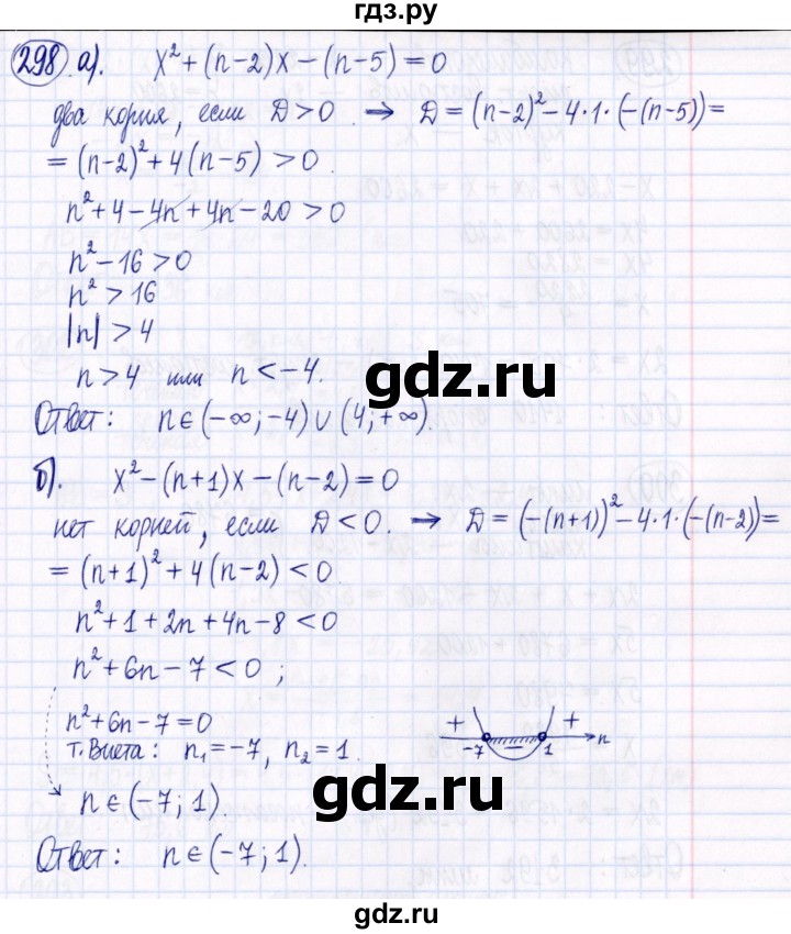 ГДЗ по алгебре 9 класс Мордкович Учебник, Задачник Базовый уровень задачник 2021 / итоговое повторение - 298, Решебник к задачнику 2021