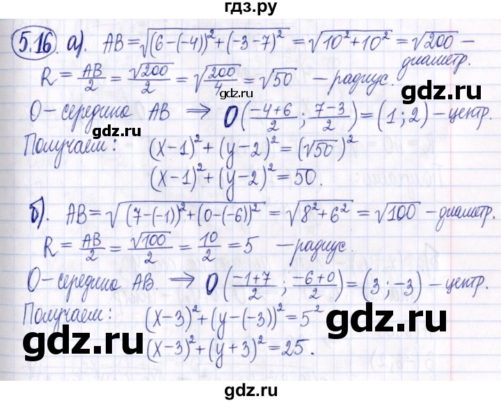ГДЗ по алгебре 9 класс Мордкович Учебник, Задачник Базовый уровень задачник 2021 / §5 - 5.16, Решебник к задачнику 2021