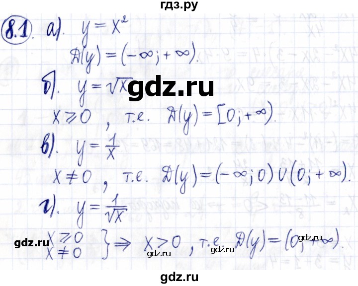 ГДЗ по алгебре 9 класс Мордкович Учебник, Задачник Базовый уровень задачник 2021 / §8 - 8.1, Решебник к задачнику 2021
