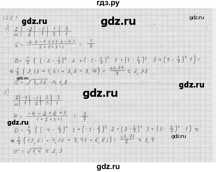 ГДЗ по алгебре 10‐11 класс  Алимов  Базовый и углубленный уровень упражнение - 1221, Решебник №1