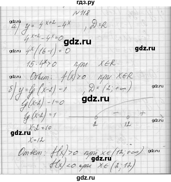 ГДЗ по алгебре 10‐11 класс  Колмогоров   повторение - 118, Решебник №1
