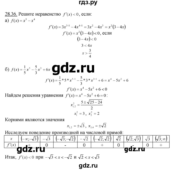 ГДЗ по алгебре 10‐11 класс  Мордкович Учебник, Задачник Базовый уровень §28 - 28.36, Решебник к задачнику