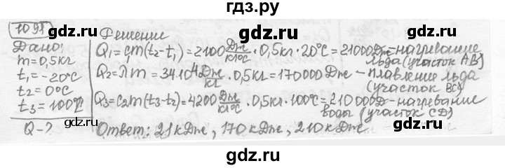 ГДЗ по физике 7‐9 класс Лукашик сборник задач  номер - 1091, решебник
