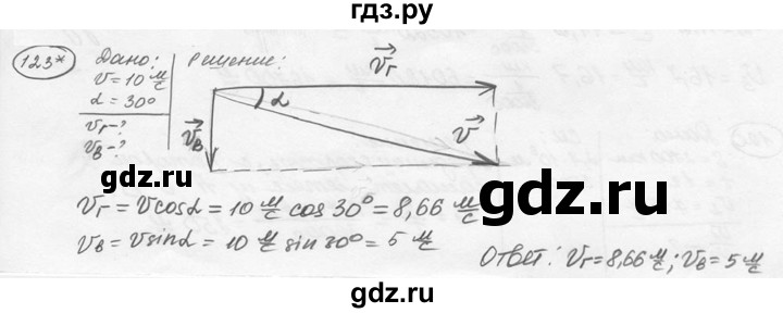 ГДЗ по физике 7‐9 класс Лукашик сборник задач  номер - 123, решебник