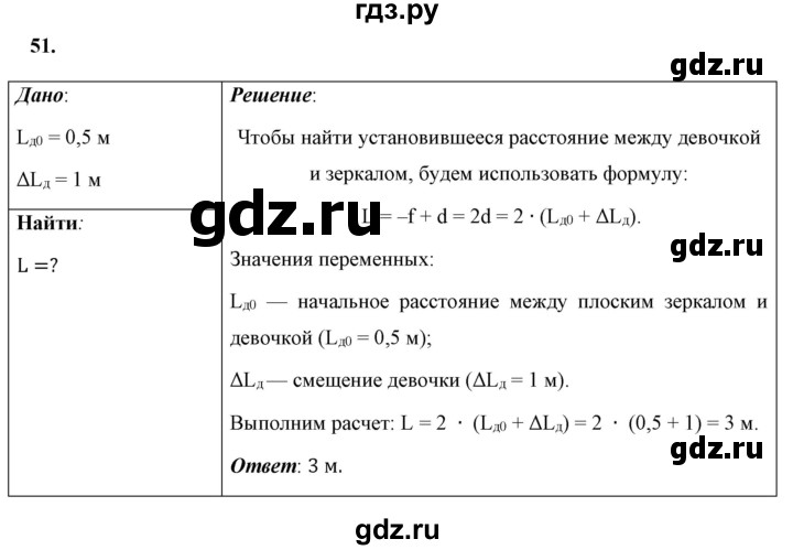 ГДЗ по физике 8 класс  Перышкин  Базовый уровень задача - 51, Решебник №1 к учебнику 2021 (Просвещение)