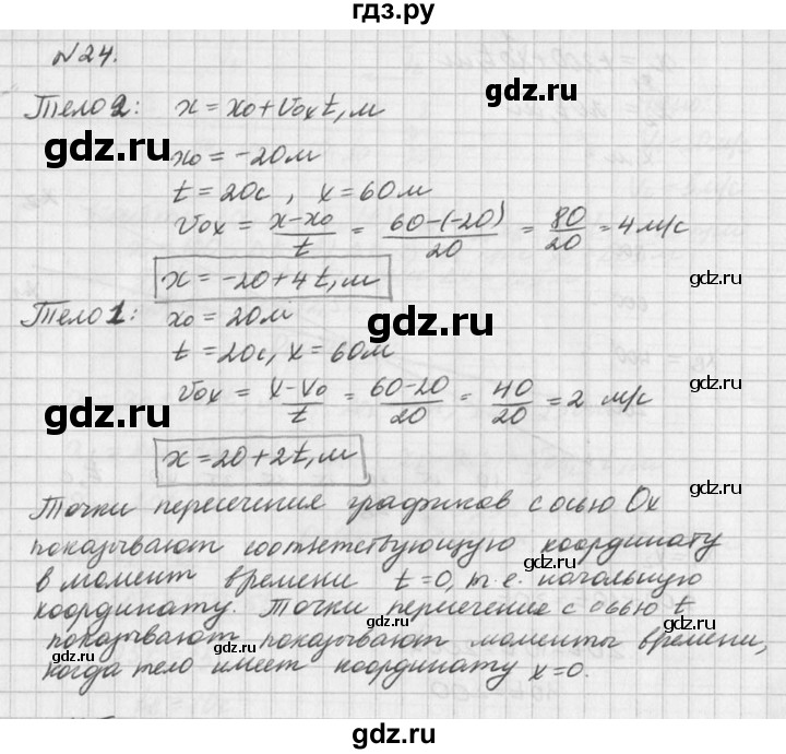 ГДЗ по физике 10‐11 класс  Рымкевич задачник  номер - 24, решебник