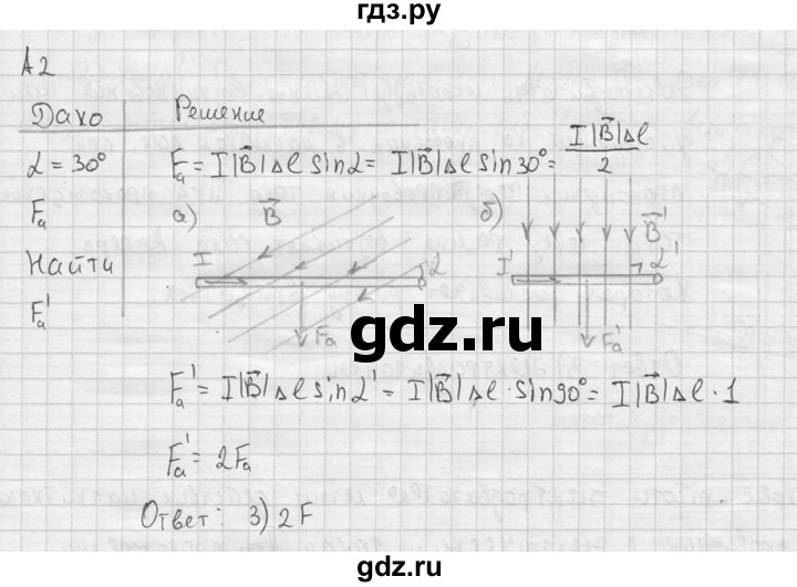 ГДЗ по физике 11 класс  Мякишев  Базовый и углубленный уровень § 2 - А2, решебник