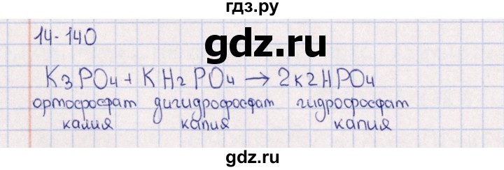 ГДЗ по химии 8‐11 класс Гольдфарб задачник  глава 14 - 14.140, Решебник