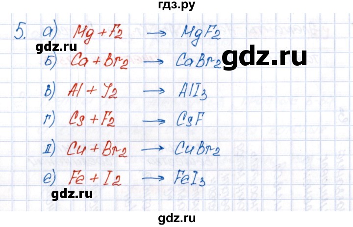 ГДЗ по химии 8 класс Еремин рабочая тетрадь  § 39 - 5, Решебник №1