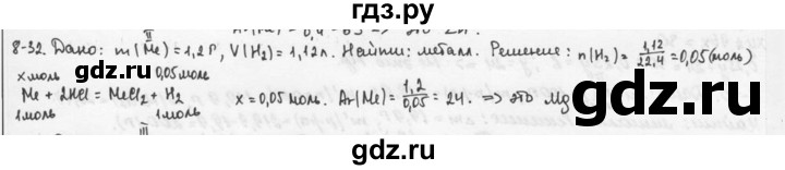 ГДЗ по химии 9 класс  Кузнецова задачник  глава 8 - 32, Решебник №1