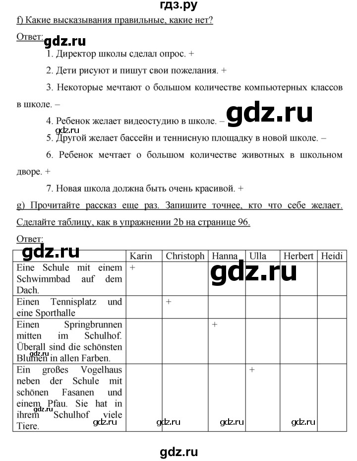 ГДЗ по немецкому языку 6 класс  Бим   часть 1. страница - 99, Решебник №1