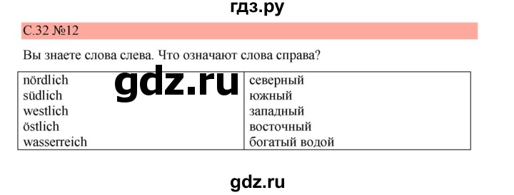 ГДЗ по немецкому языку 7 класс Бим страница - 32, Решебник 2023
