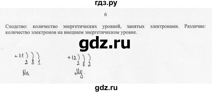 ГДЗ по химии 8 класс  Новошинский   §8 - 6, Решебник №1