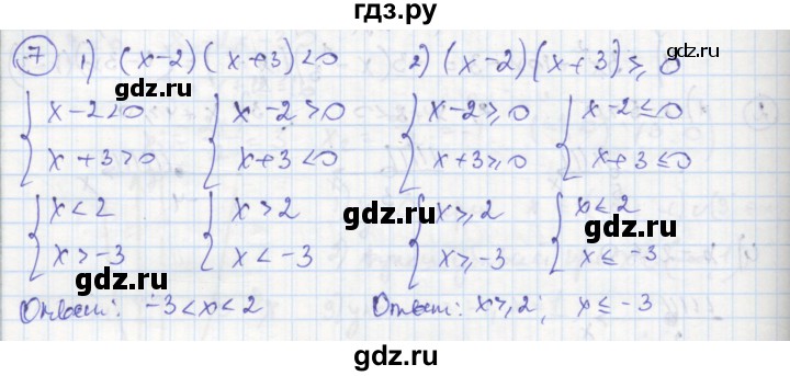 ГДЗ по алгебре 8 класс Колягин рабочая тетрадь  §40 - 7, Решебник к тетради 2016