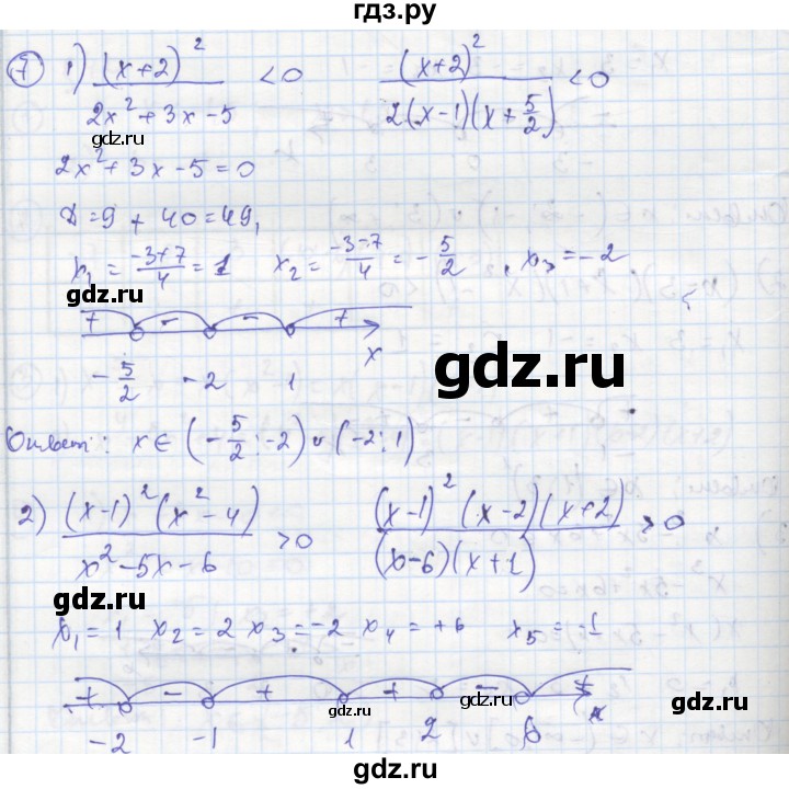 ГДЗ по алгебре 8 класс Колягин рабочая тетрадь  §42 - 7, Решебник к тетради 2016