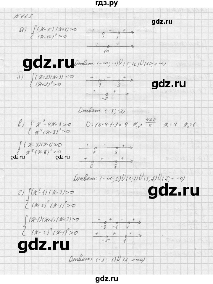 ГДЗ по алгебре 9 класс  Никольский   номер - 162, Решебник к учебнику 2016