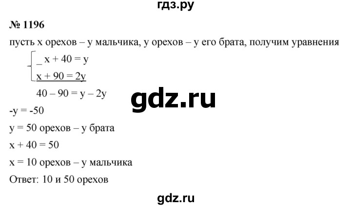 ГДЗ по алгебре 9 класс  Никольский   номер - 1196, Решебник к учебнику 2022