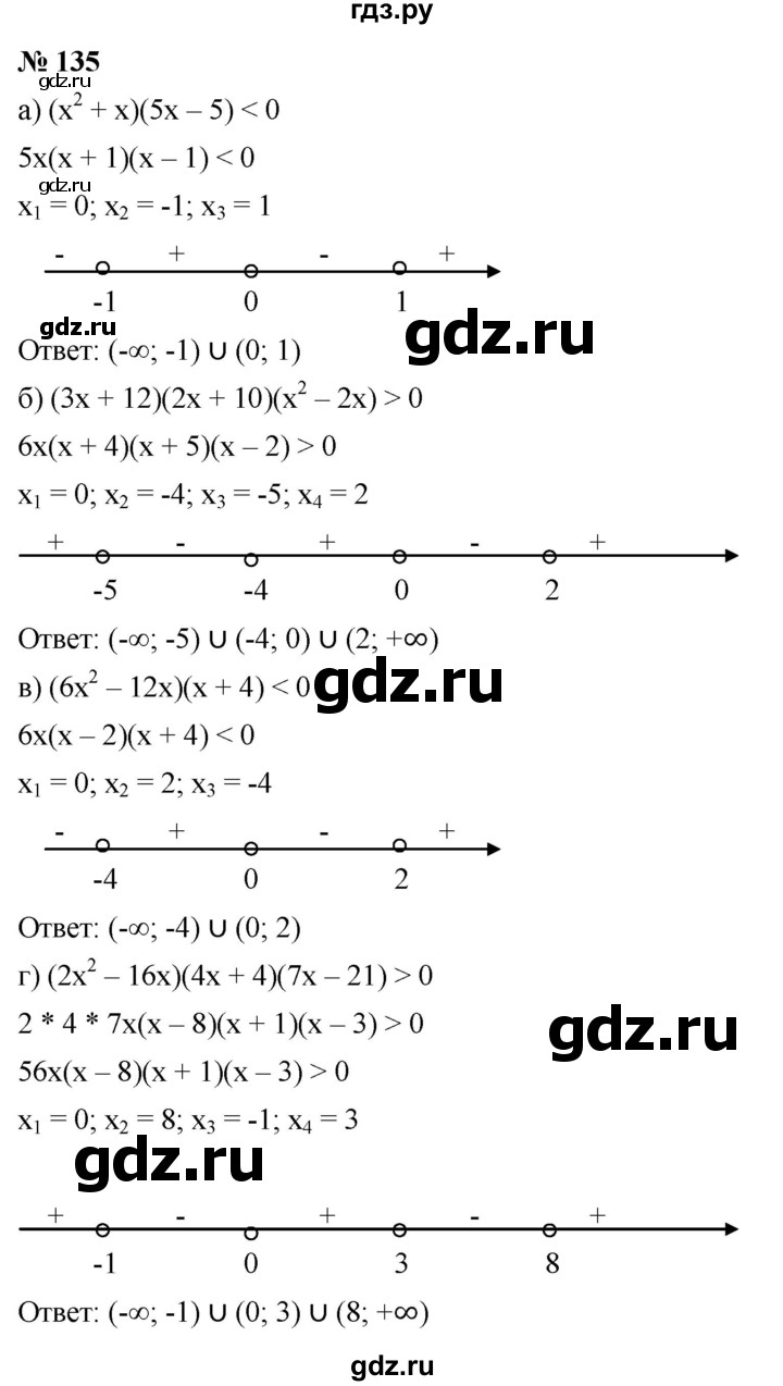 ГДЗ по алгебре 9 класс  Никольский   номер - 135, Решебник к учебнику 2022