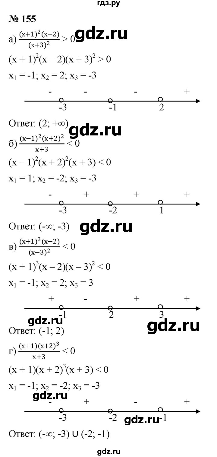 ГДЗ по алгебре 9 класс  Никольский   номер - 155, Решебник к учебнику 2022