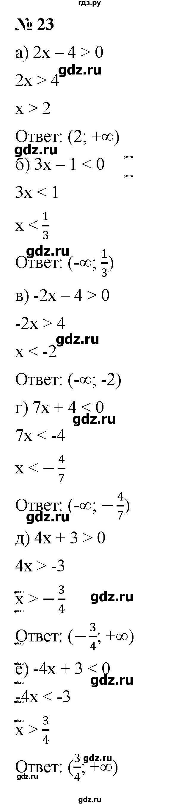 ГДЗ по алгебре 9 класс  Никольский   номер - 23, Решебник к учебнику 2022
