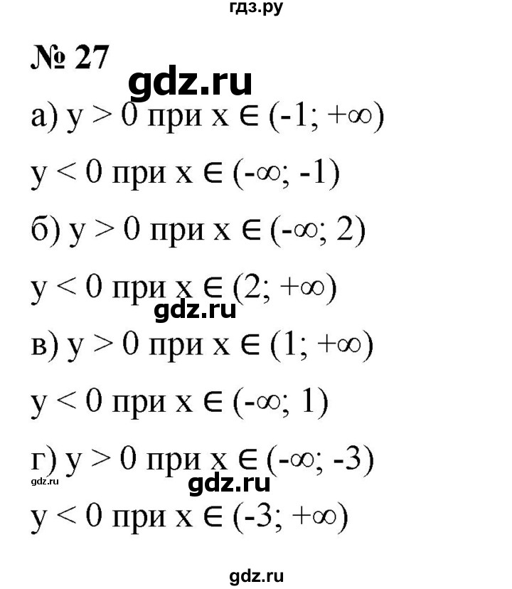 ГДЗ по алгебре 9 класс  Никольский   номер - 27, Решебник к учебнику 2022